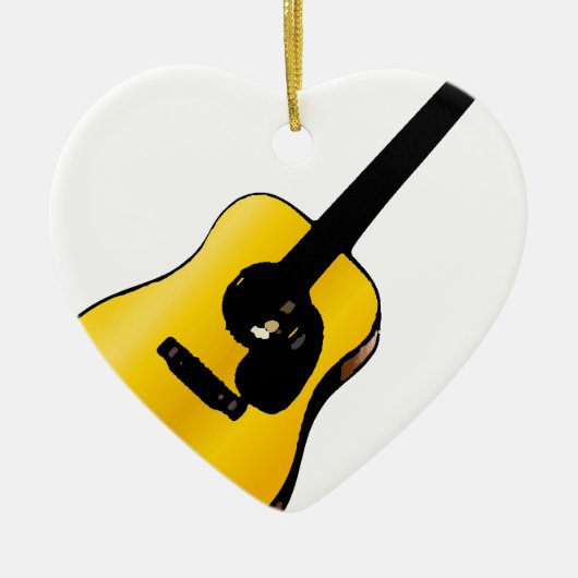 Pop Art Guitar Keramisch Ornament (Voorkant)