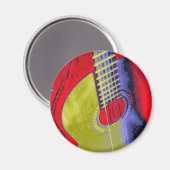 Pop Art Guitar Magneet (Voorkant / Achterkant)