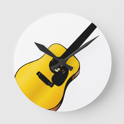 Pop Art Guitar Ronde Klok (Voorkant)