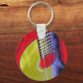 Pop Art Guitar Sleutelhanger (Voorkant)