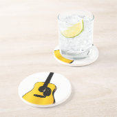 Pop Art Guitar Zandsteen Onderzetter (Zijkant)