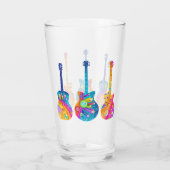 Pop Art Guitars Drink Pint Cocktail Highball Glas (Achterkant)