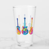 Pop Art Guitars Drink Pint Cocktail Highball Glas (Voorkant)