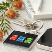 Pop Art Gummibeertjes Sleutelhanger (Voorkant Rechts)