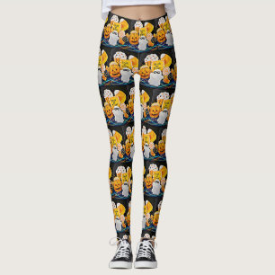 Pop Art Halloween Cookies Leggings