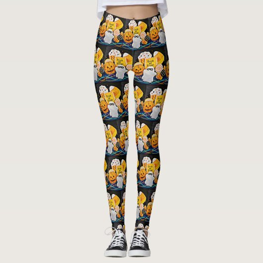 Pop Art Halloween Cookies Leggings (Voorkant)