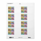 Pop Art HAMBURGER AVERY ETIKETTEN (Full Sheet)