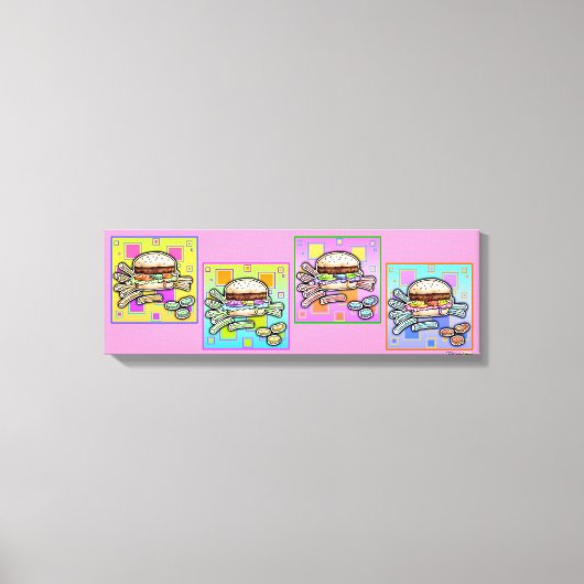 Pop Art HAMBURGER Gallery Wrapped Canvas Afdruk (Voorkant)