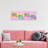 Pop Art HAMBURGER Gallery Wrapped Canvas Afdruk (Insitu (Woonkamer))