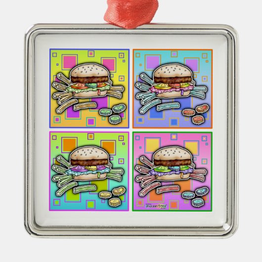 Pop Art HAMBURGER HANGING ORNAMENT (Voorkant)