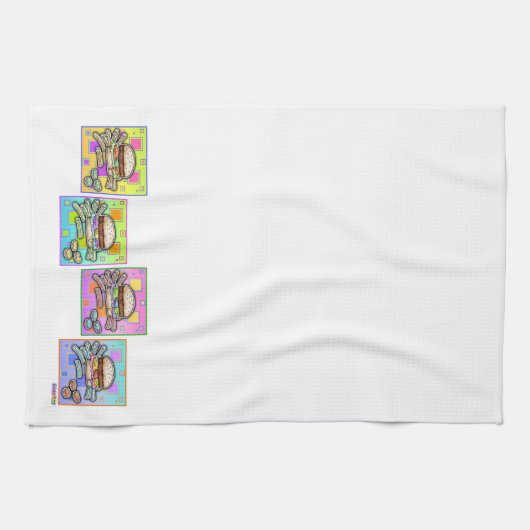 Pop Art HAMBURGER KITCHEN TOWEL Theedoek (Horizontaal)