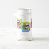 Pop Art HAMBURGER-MOK - Beer Stein Bierpul (Voorkant links)