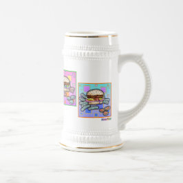 Pop Art HAMBURGER-MOK - Beer Stein Bierpul