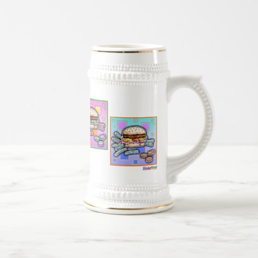 Pop Art HAMBURGER-MOK - Beer Stein Bierpul (Rechts)