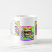 Pop Art HAMBURGER-MOK Koffiemok (Voorkant links)