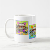 Pop Art HAMBURGER-MOK Koffiemok (Links)
