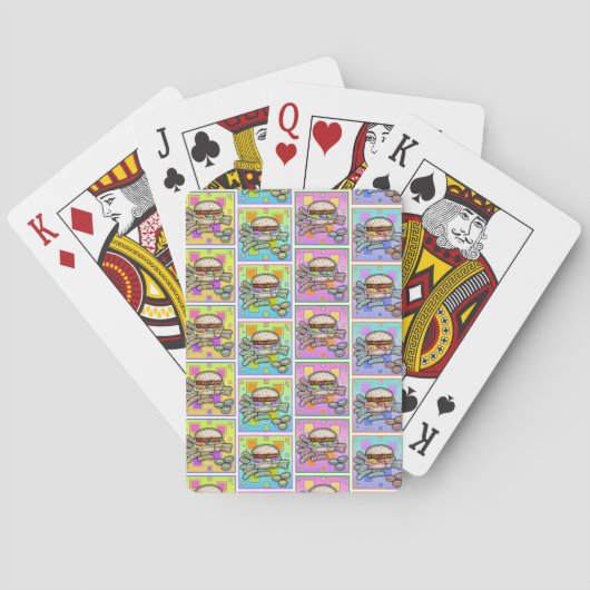 Pop Art HAMBURGER PLAYCARDS Speelkaarten (Achterkant)