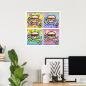 Pop Art HAMBURGER-POSTERS - PRINTS (Thuiskantoor)