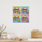 Pop Art HAMBURGER-POSTERS - PRINTS (Keuken)