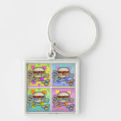Pop Art HAMBURGER Premium-SLEUTELHANGER Sleutelhanger (Voorkant)