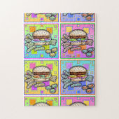 Pop Art HAMBURGER PUZZLE Legpuzzel (Verticaal)