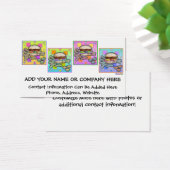 Pop Art HAMBURGER VISITEKAARTJE - GIFT LABEL (Bureau)