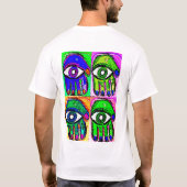 Pop Art Hamsa Evil Eye Protection Shirt van Taurus (Achterkant)