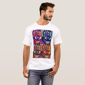 Pop Art Hamsa Evil Eye Protection Shirt van Taurus (Voorkant volledig)