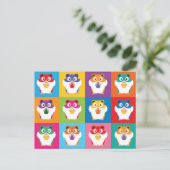 Pop Art Hamsters Briefkaart (Staand voorkant)