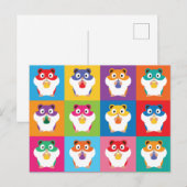 Pop Art Hamsters Briefkaart (Voorkant / Achterkant)