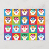 Pop Art Hamsters Briefkaart (Voorkant)