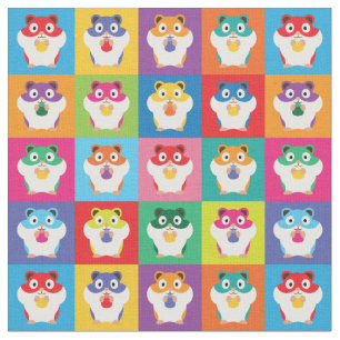Pop Art Hamsters Fabric Stof