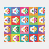Pop Art Hamsters Fleece Blanket Deken (Voorkant (Horizontaal))