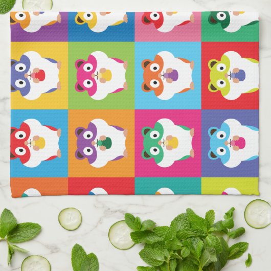 Pop Art Hamsters Kitchen Towel Theedoek (Gevouwen)