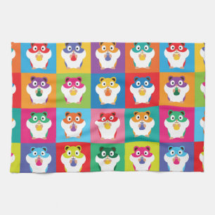 Pop Art Hamsters Kitchen Towel Theedoek
