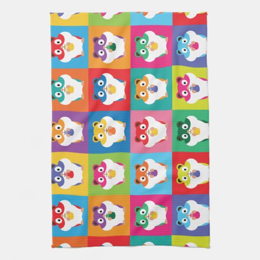 Pop Art Hamsters Kitchen Towel Theedoek (Verticaal)