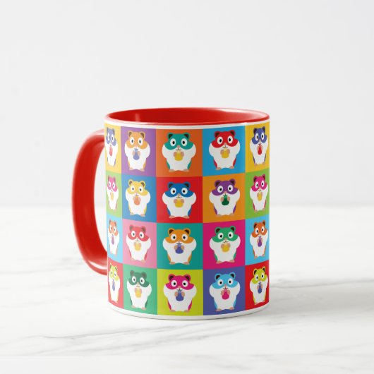Pop Art Hamsters Mok (Voorkant links)