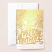 Pop Art Happy Birthday Cake Folie Kaarten (Met envelop)