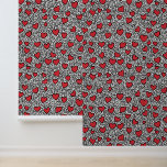 Pop Art Hart Patroon Behang<br><div class="desc">Dit levendige patroon heeft gedurfde, rode harten verspreid over een witte achtergrond gevuld met dynamische zwarte doodles. Het speelse ontwerp, dat doet denken aan pop kunst, maakt gebruik van sterke lijnen en grillige vormen om een levendig en energiek beeld te creëer. Het naast elkaar plaatsen van felrode harten en abstracte...</div>