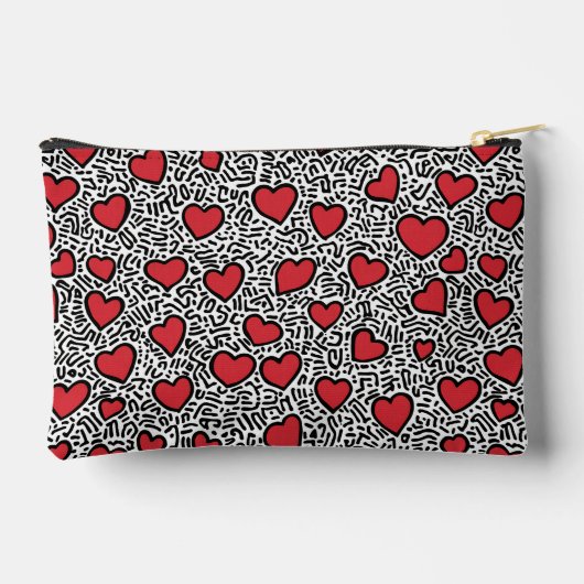 Pop Art Hart Patroon Etui (Achterkant)