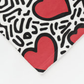 Pop Art Hart Patroon Fleece Deken (Hoek)