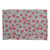 Pop Art Hart Patroon Kussensloop (Voorkant)