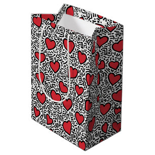 Pop Art Hart Patroon Medium Cadeauzakje
