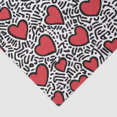 Pop Art Hart Patroon Tissuepapier (Detail)