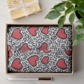 Pop Art Hart Patroon Tissuepapier (Geschenk)