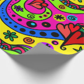 pop art harten inpakpapier (Hoek)