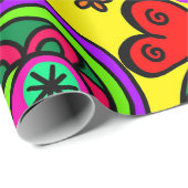 pop art harten inpakpapier (Rol Hoek)