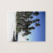 Pop Art Hawaii Island Travel Beach Palm Treins Legpuzzel (Horizontaal)