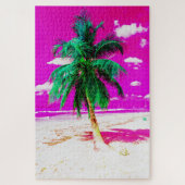 Pop Art Hawaii - Travel Beach Palm Tree Legpuzzel (Verticaal)