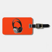 Pop Art Headphone Bagagelabel (Voorkant horizontaal)